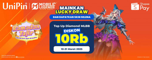 Mainkan Lucky Draw dan Dapatkan Skin Selena – Diskon 10Ribu dengan Top Up Diamond MLBB Pakai ShopeePay!